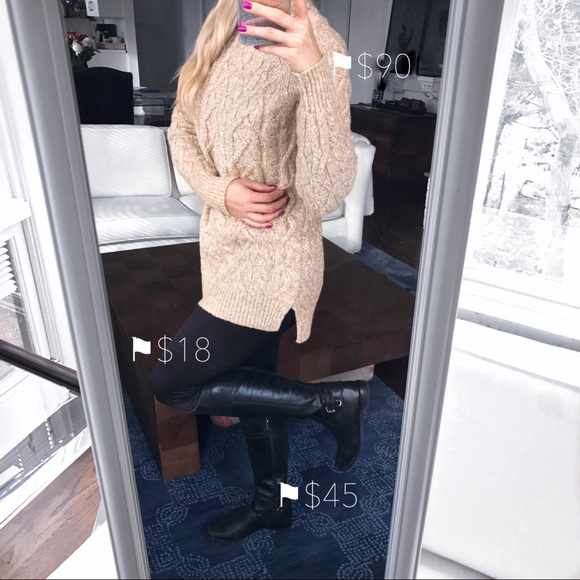 🆕 MICHAEL KORS BASICS DARK CARMEL KNIT SWEATER ! - Picture 8 of 10